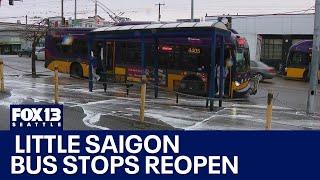 Crime-ridden bus stops reopen in Seattle's Little Saigon | FOX 13 Seattle