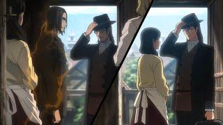 Scene Comparison - Grisha Promises Eren To Show Basement - Mappa VS Wit - Episode 1 VS Episode 79