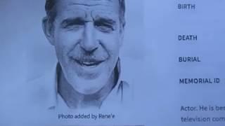 Kevin Grace visits the grave of actor Fred Gwynne