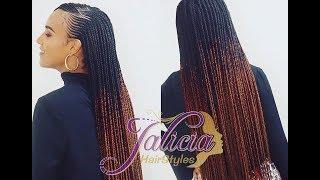 #5 Butt length-FreeStyle Braids (cornrows+ individuals +ombre)