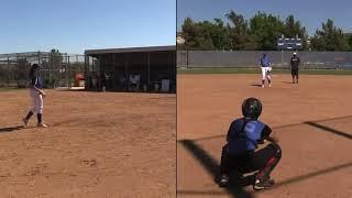 Melody White 2022 P/Utility - San Diego Player Showcase Highlights, Curveballs (07-15-2020)