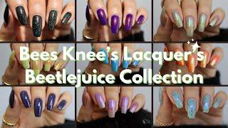 Bees Knees Lacquer Beetlejuice inspired Collection | Swatches and Thoughts | Sept 2024