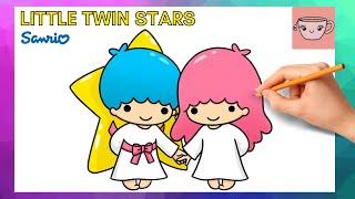 How To Draw Little Twin Stars ⭐ | Sanrio | Cute Easy Step By Step Drawing Tutorial