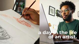 An ideal day in the life of an artist: Art vlog