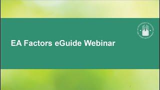 Environmental Assessment Factors eGuide Webinar