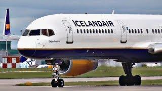 INSANE ENGINE SOUND | Icelandair Boeing 757-200 ROARING TAKEOFF from Manchester Airport (MAN)