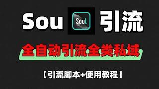 最新Soul全自动引流全类私域粉丝脚本，可根据关键词筛选精准用户日引100＋【引流脚本+使用教程】