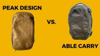 Minimal Travel Backpacks Compared! Peak Design 30L Travel Backpack vs Able Carry Max