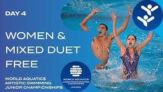 Women & Mixed Duet Free | World Aquatics Artistic Swimming Junior Championships 2024