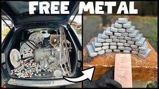 Massive Haul Street Scrapping - Free Metal - ASMR Metal Melting - Vault Treasure - BigStackD Bars