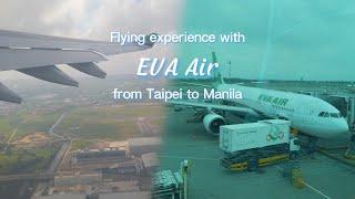 EVA AIR Plane Flight Experience from Taipei to Manila | Flight Vlog