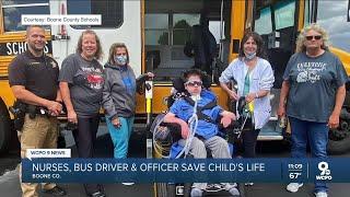 Boone County school nurses, bus driver, officer save student having a medical emergency