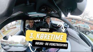  Lauritz’ 3. Køretime | Lær Højre- og Venstresving + Typiske Begynderfejl! 