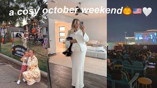 a cosy october vlog: usa date night, spooky halloween decor & more