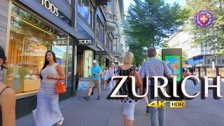 ZURICH SWITZERLAND  Walking tour around BAHNHOFSTRASSE & Lindenhof / City Center currently Stroll