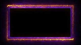 Glowing frame black screen | Neon light border | Frame template video background