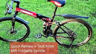 Quick Test + Review Amin 686a Mountain Foldable Bicycle