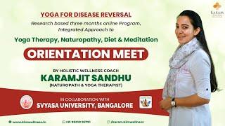 Orientation Meet - Yoga for Disease Reversal
