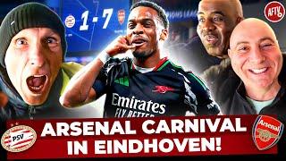 Arsenal Have Their Own Carnival In Eindhoven | Travel V-Log Part 2 | PSV 1-7 Arsenal