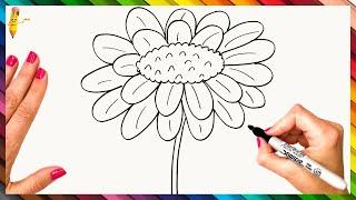 How To Draw A Daisy Step By Step  Daisy Drawing Easy