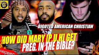 American Christian Narrow Minded About Mary's Pregnancy! Siraj Speaker's corner