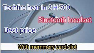 Techfire H700 Bluetooth headset with memmery card slot | kichus media |