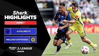 Auckland FC v Wellington Phoenix - Shark Highlights | Isuzu UTE A-League 2024-25 | Round 07