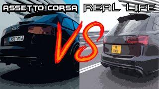 Audi RS6 C7 BRUTAL Exhaust Sound! | Assetto Corsa Vs IRL