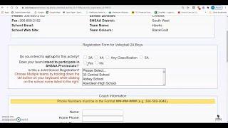 SHSAA ExNet - E-5 Form: Eligibility Form