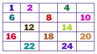 Find The Missing Numbers || Missing Numbers 1 to 25 || Math Worksheet || kids video