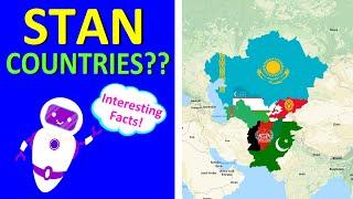 What are the stan countries? Interesting facts | Country flags | Central Asia | Fun Facts