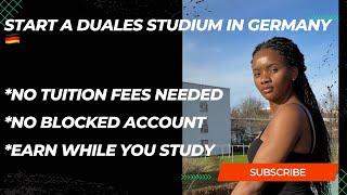 How to Study in Germany(Dual Studies) as an international student at NO COST in 2023 part1