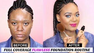 FULL COVERAGE FLAWLESS FOUNDATION ROUTINE | OMABELLETV