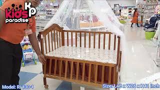 Baby Wooden Cot with Crib RI 130-1 | #baby #babyshop #woodencot #kidsparadise #toys