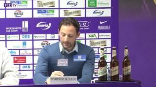 Die Pressekonferenz nach dem Spiel FC Erzgebirge Aue - Würzburger Kickers 3:1