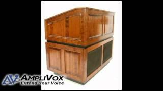 AmpliVox Ambassador Solid Hardwood Multimedia Lectern with Built in PA Sound System