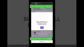 INDIAN OTP BYPASS TRICK UNLIMITED NUMBER @Otp_bypass #otpbypasstrick 