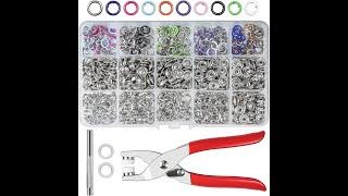 CHEPULA Craftsmanship DIY 200 Sets Metal Snaps Buttons with Fastener Pliers Press Tool Kit