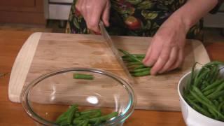 Green Beans with Roasted Garlic and Mushrooms