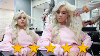 I WENT TO THE BEST REVIEWED HAIR SALON TO GET MHOT HAIR EXTENSIONS