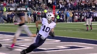 Taysom Hilll's 3 touchdowns to Mitch Mathews against Utah State