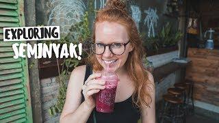 Exploring SEMINYAK! - Secret Juice Spot, Smoothie Bowls & Satay! (Canggu, Bali)