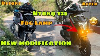 New Modification in NTORQ 125 FOG LAMP INSTALLED ️‍ || RIDE WITH PANTHER ||