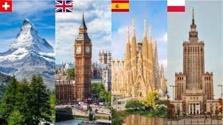 Famous Landmark in Each Europe Country (Countries L-V)