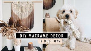 DIY MACRAME Home Decor (wall hanging, dip dye + dog toys) | XO, MaCenna