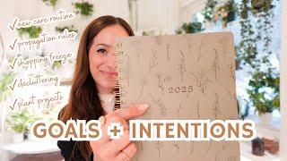 plant goals & intentions for 2025  | decluttering, shopping freeze, & creative plant projects