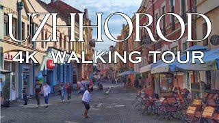  Ukraine 4K - Uzhhorod DownTown Walk - Spring 2024