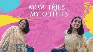 My Mom Trying my Ethnic Outfits | Renuka Anthwal