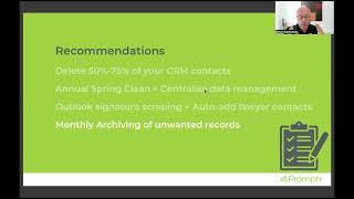 Promptr CRM for law firms Webinar: How to fix your CRM data headaches, July 2024, by Simon McNidder