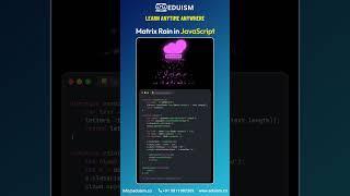 Matrix Rain in JavaScript! #js #javascript #css #html #programminglanguage #ai #ml #webdev #coding